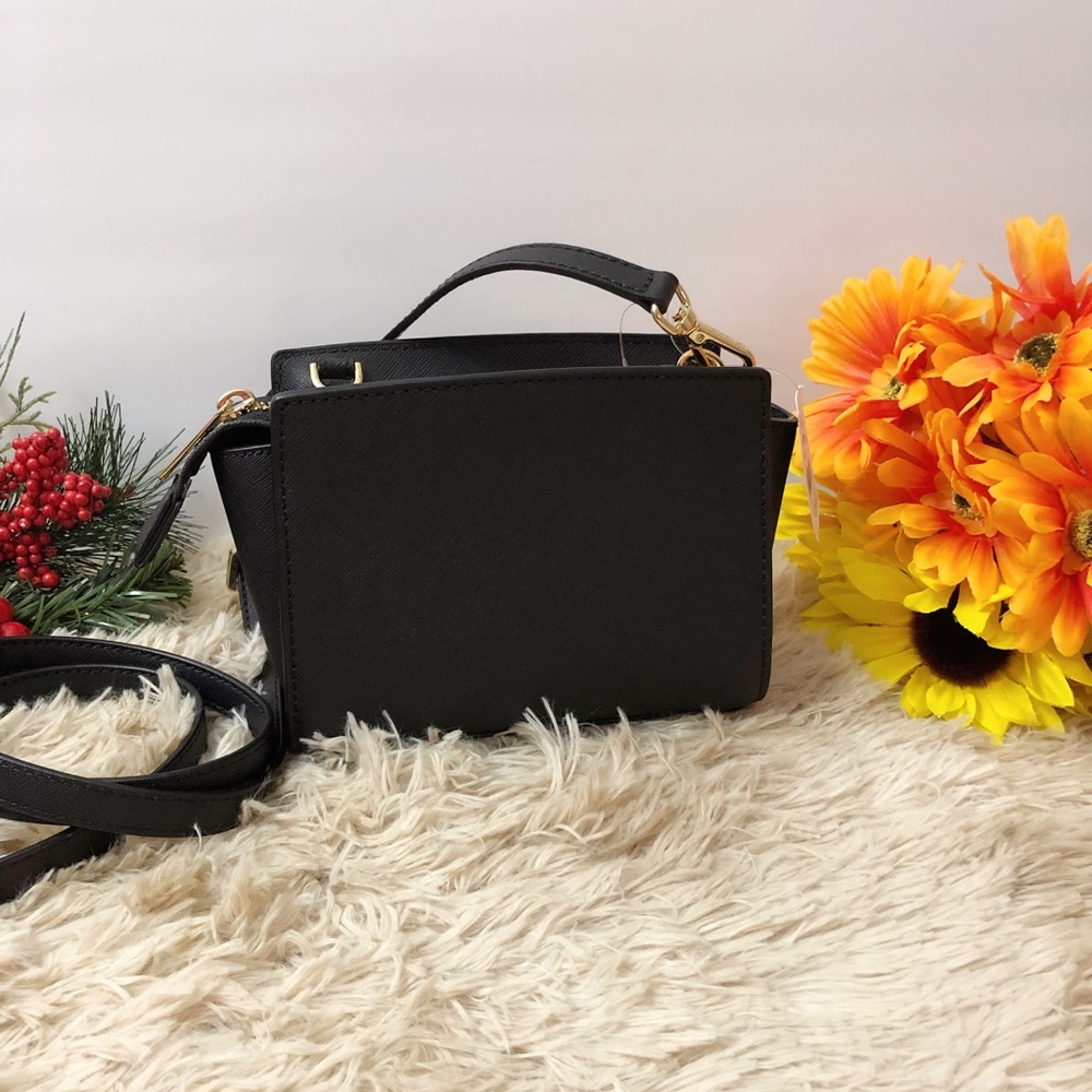 Michael Kors Selma Mini Leather Studded Crossbody - Picture 5 of 7